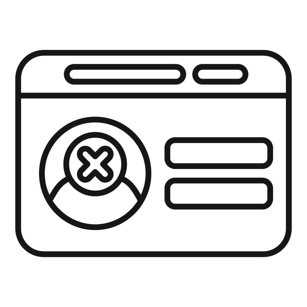 Website account being deleted showing user removed from platform vector