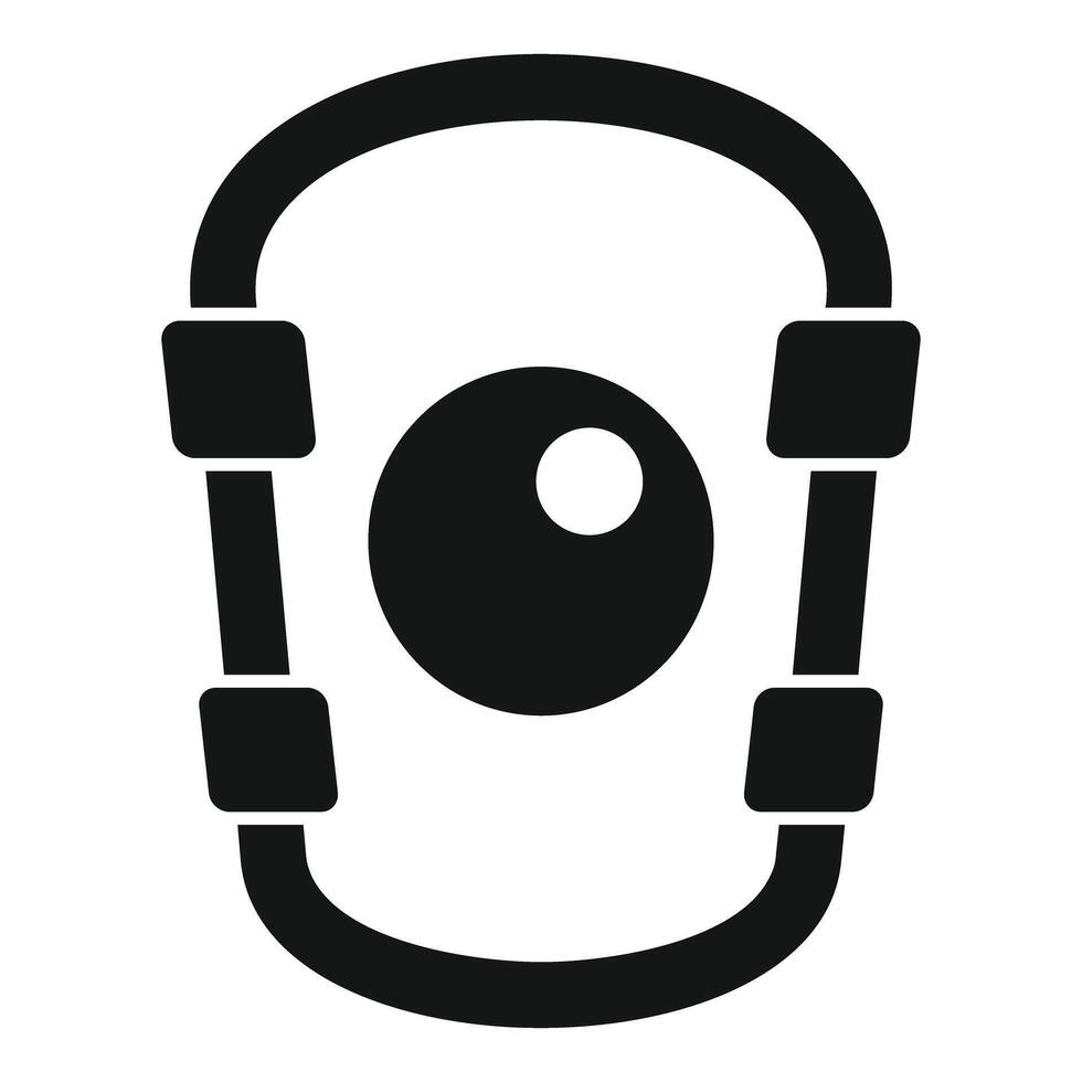 Smart robot head with sensors and camera icon, simple style vector