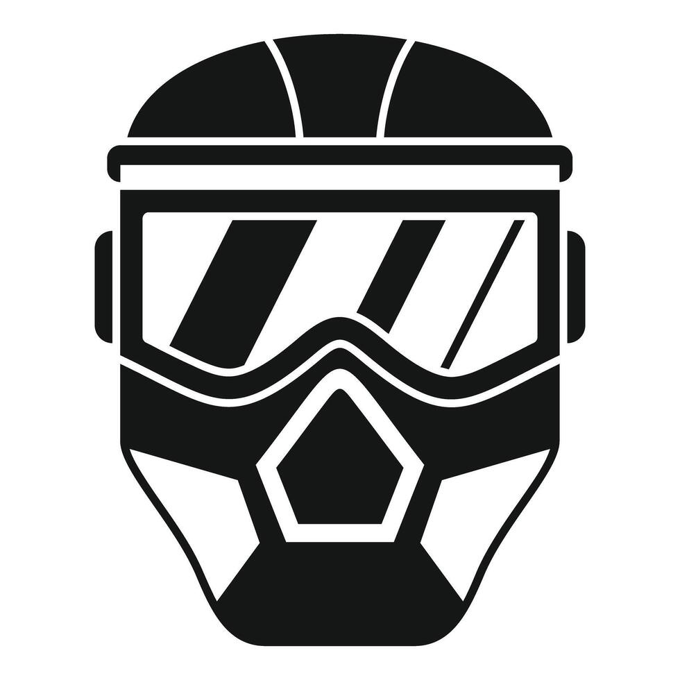 Paintball protective mask with goggles ensuring safety vector