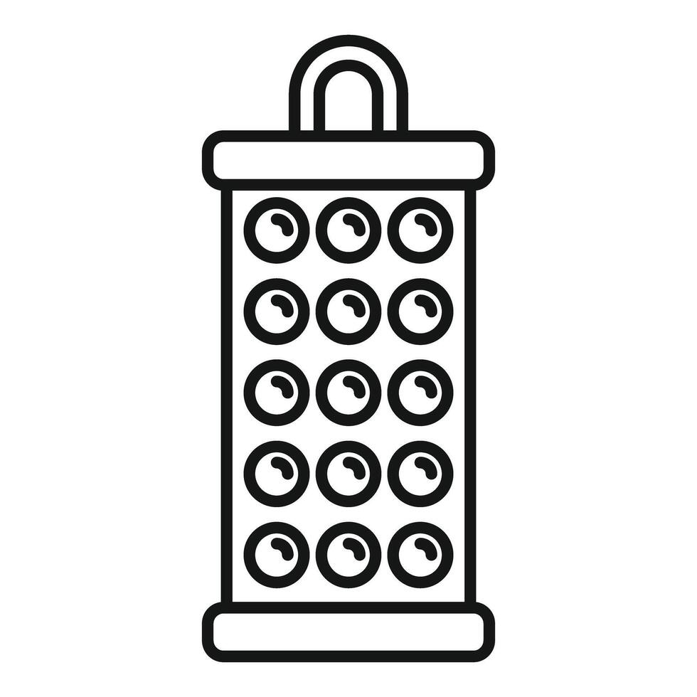Cheese grater icon representing grating cheese for cooking vector