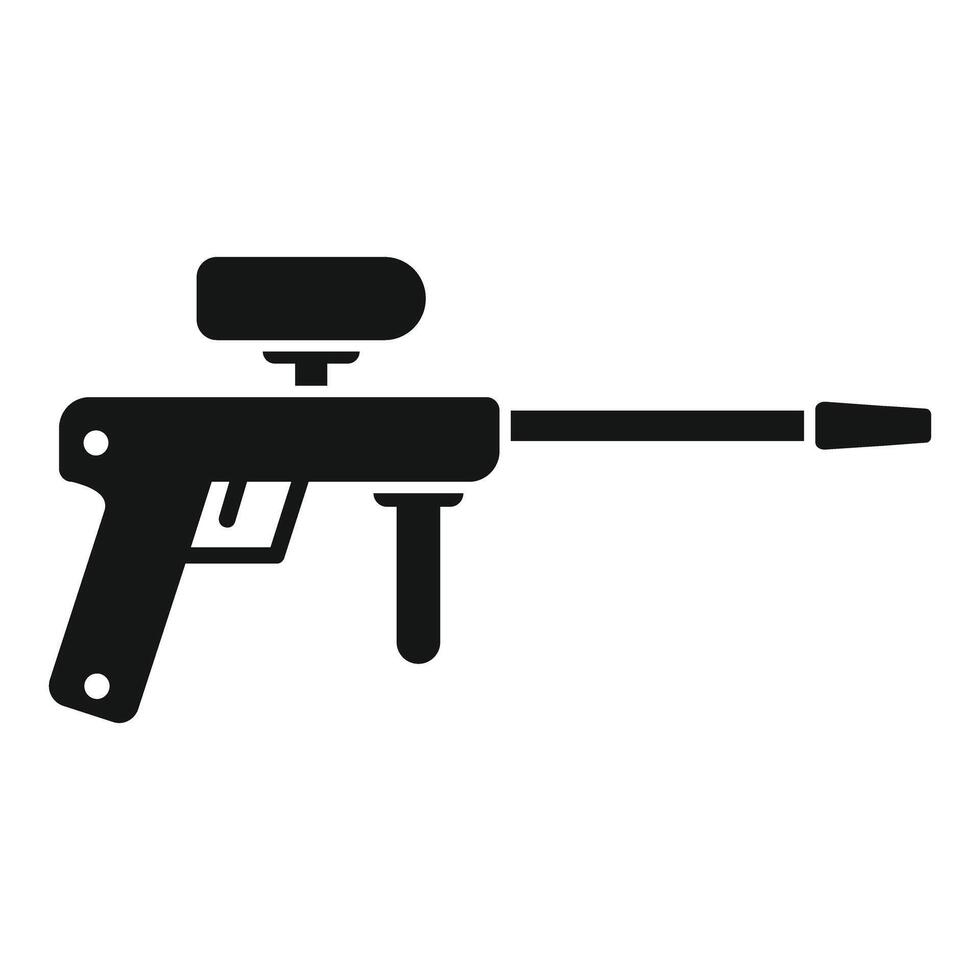 Paintball gun silhouette showing shooting sport equipment vector