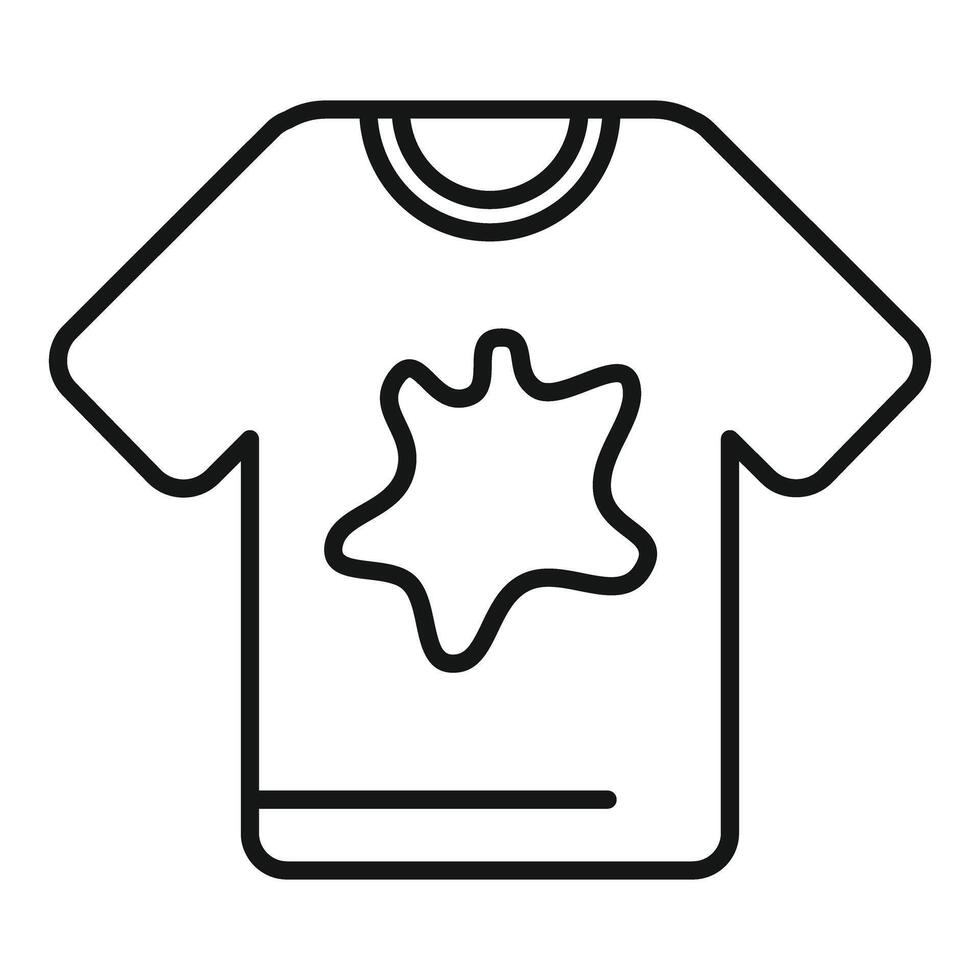 Dirty t shirt with stain showing laundry concept vector