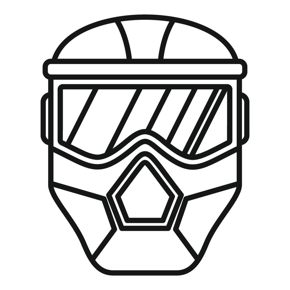 Paintball mask offering full face protection for player vector
