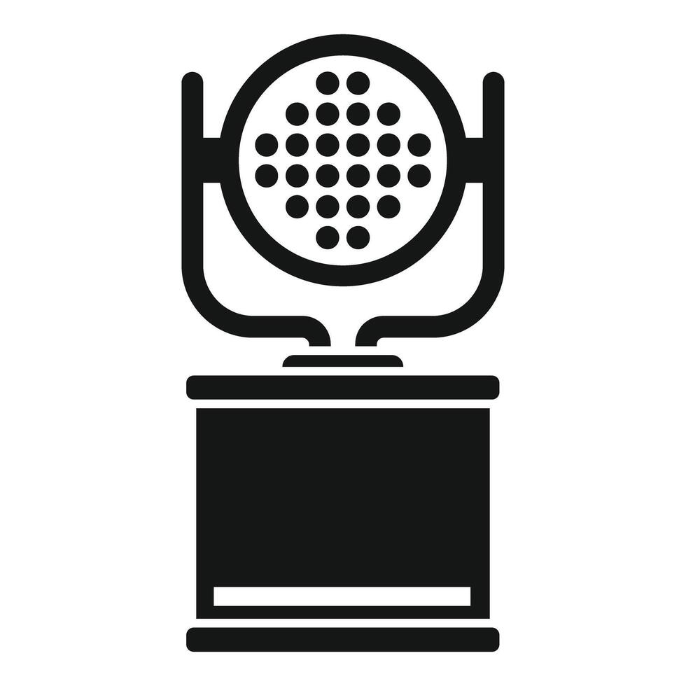 Studio spotlight standing on platform lighting equipment icon vector