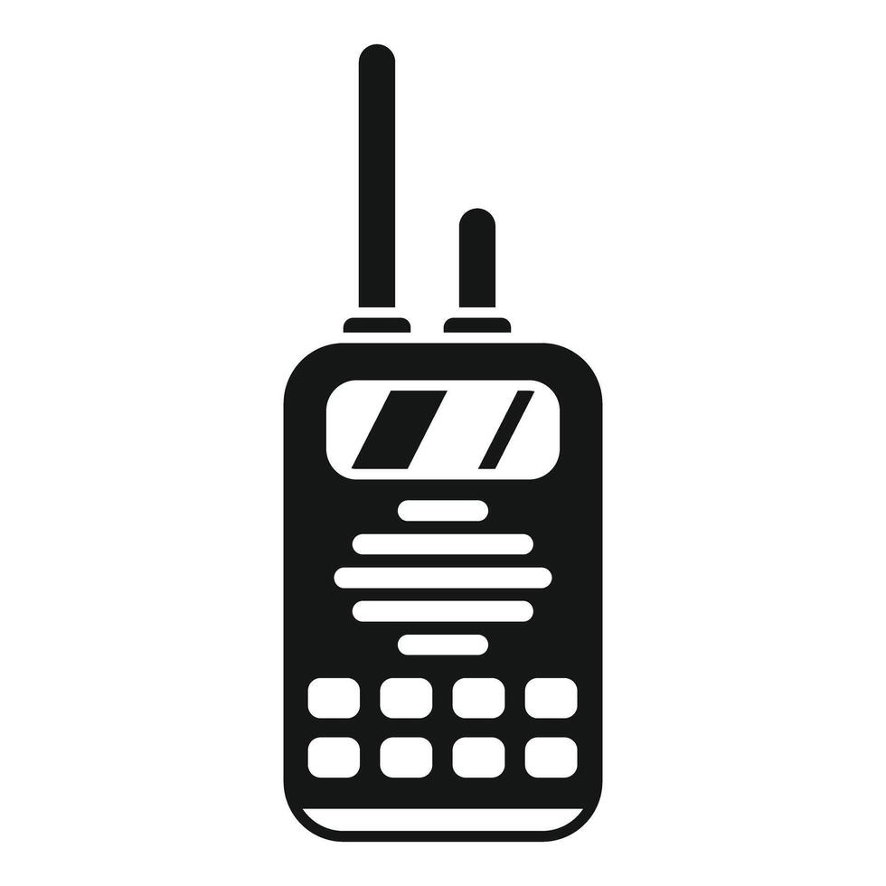 Black walkie talkie icon showing communication technology vector