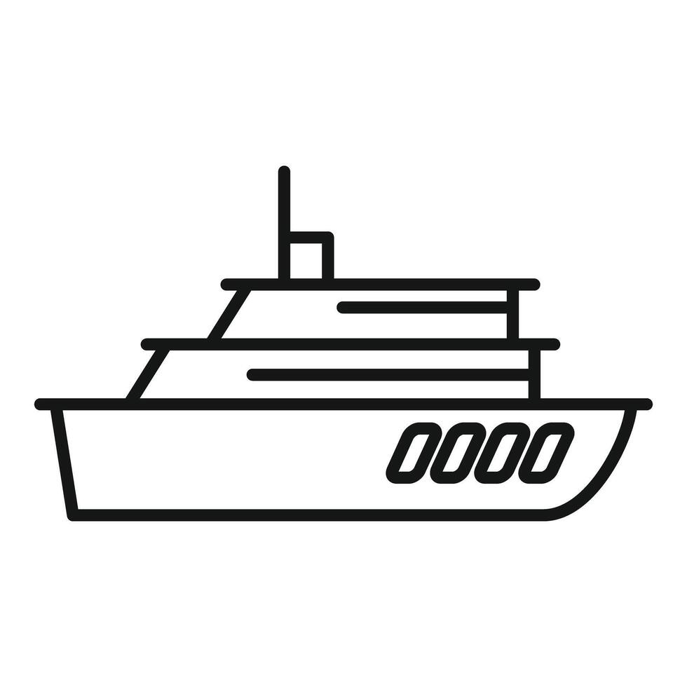 Big modern luxury yacht sailing on the sea vector
