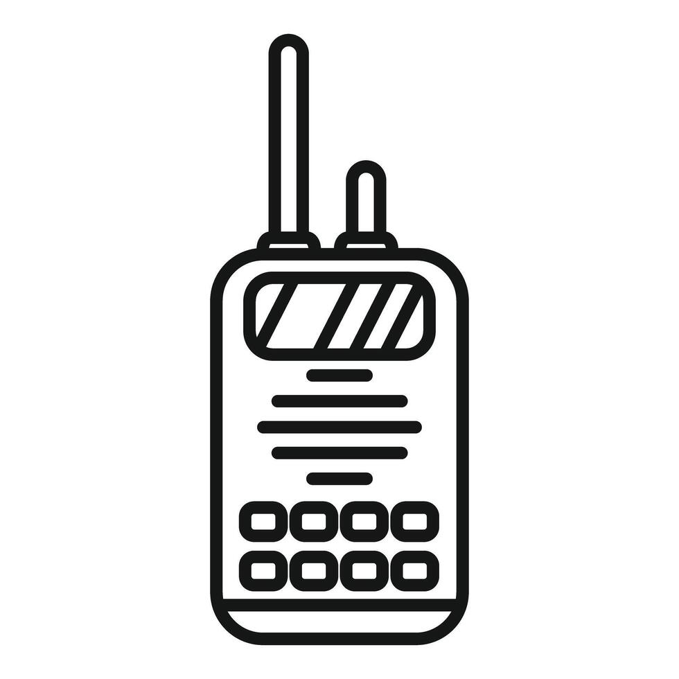 Portable radio transceiver transmitting information vector