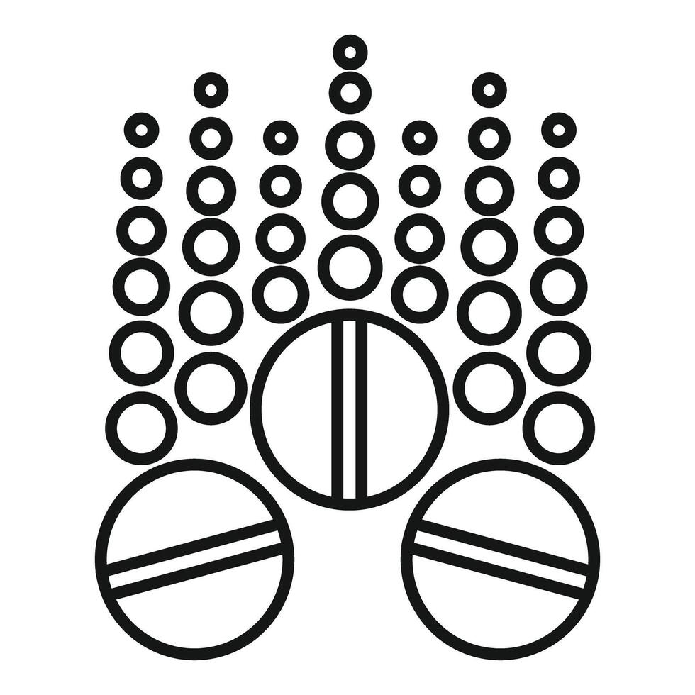 Pills forming a pyramid shape growing upwards vector