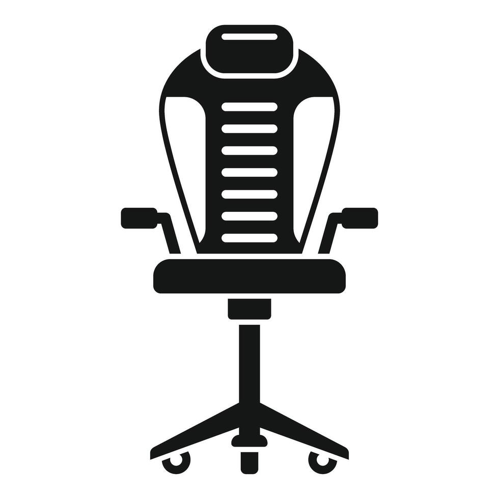 Modern gaming chair with adjustable backrest icon vector