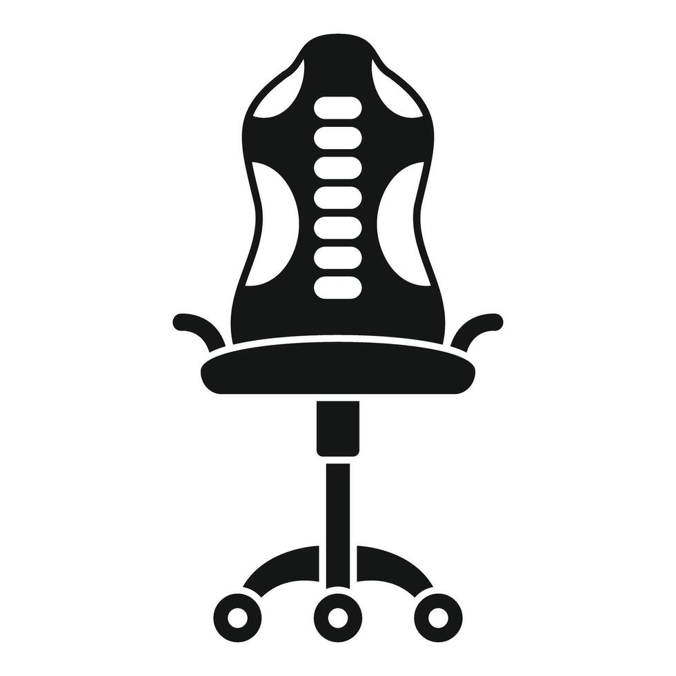 Modern ergonomic office chair with adjustable back support icon vector