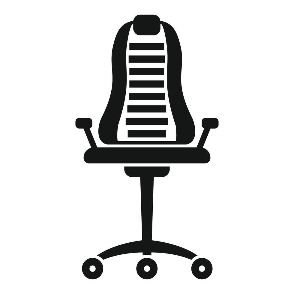 Modern office chair providing comfortable support while working vector