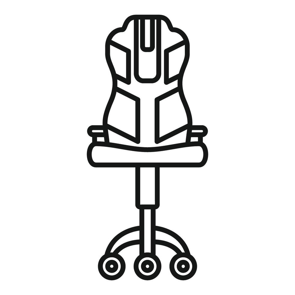 Modern gaming chair with comfortable backrest and adjustable height for streamers and gamers vector