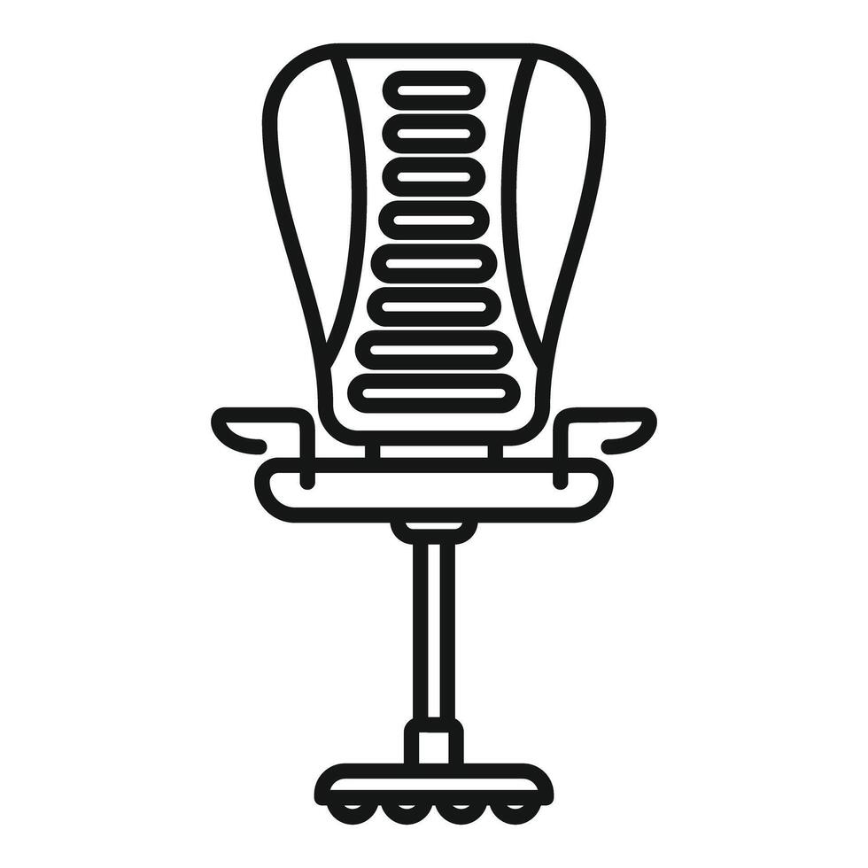 Modern office chair with comfortable backrest on wheels vector