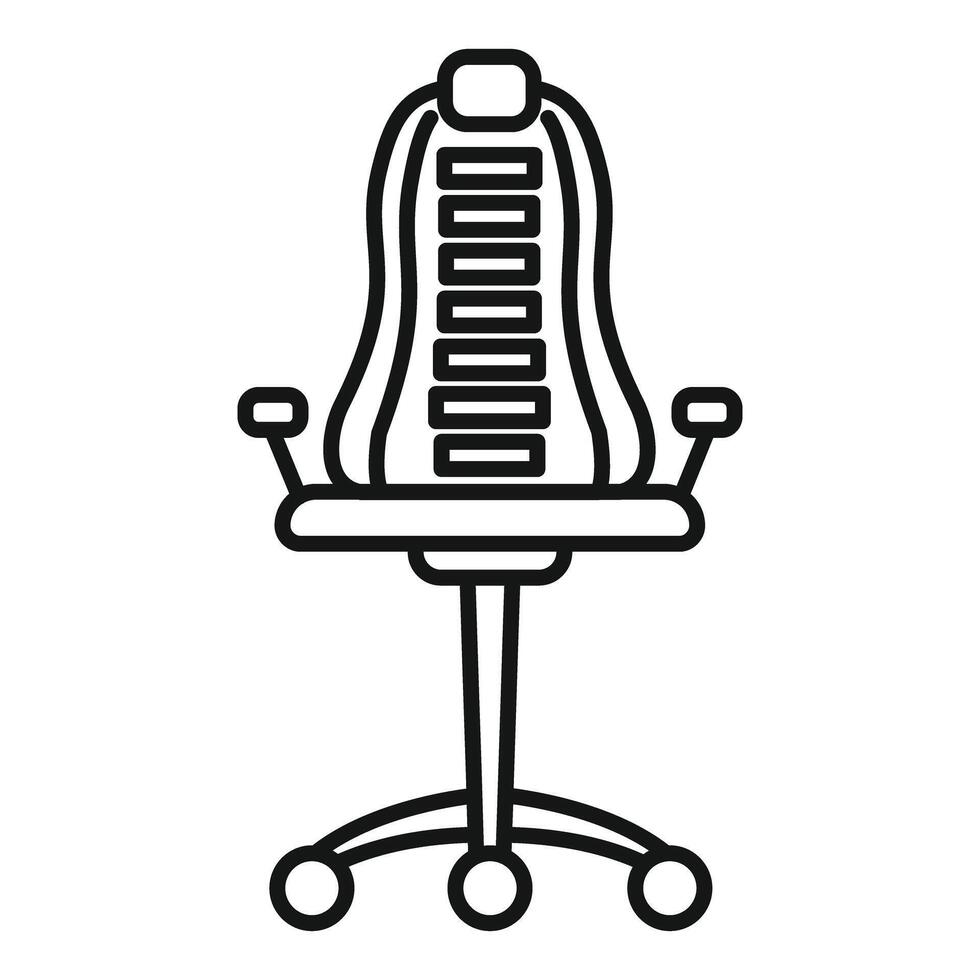Modern office chair with adjustable height and wheels vector