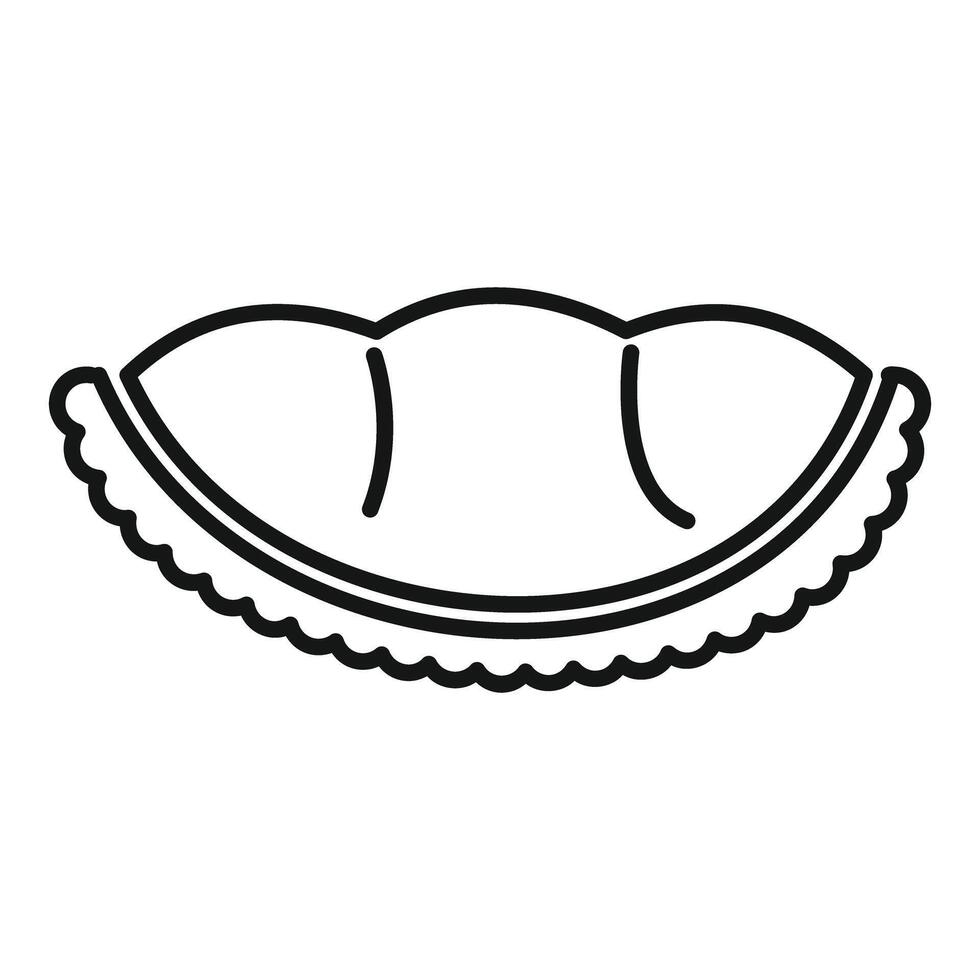 Durian tropical fruit open showing segments line icon vector