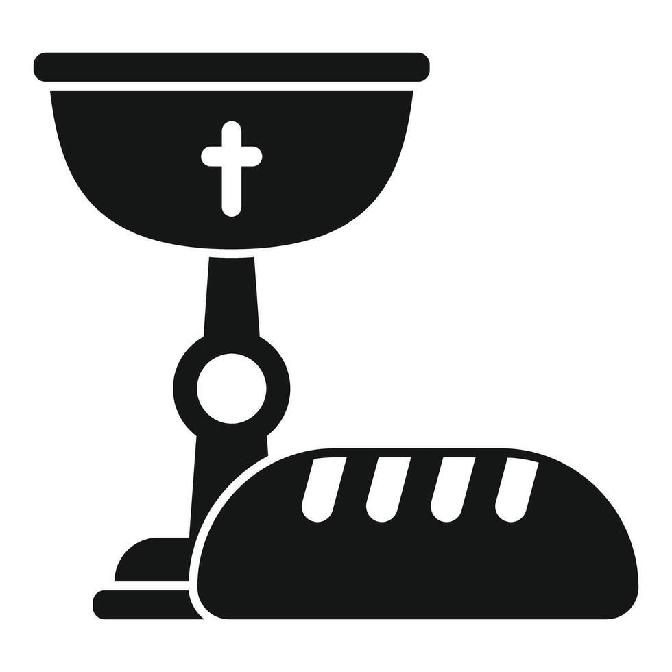 Simple icon representing the christian ritual of communion vector