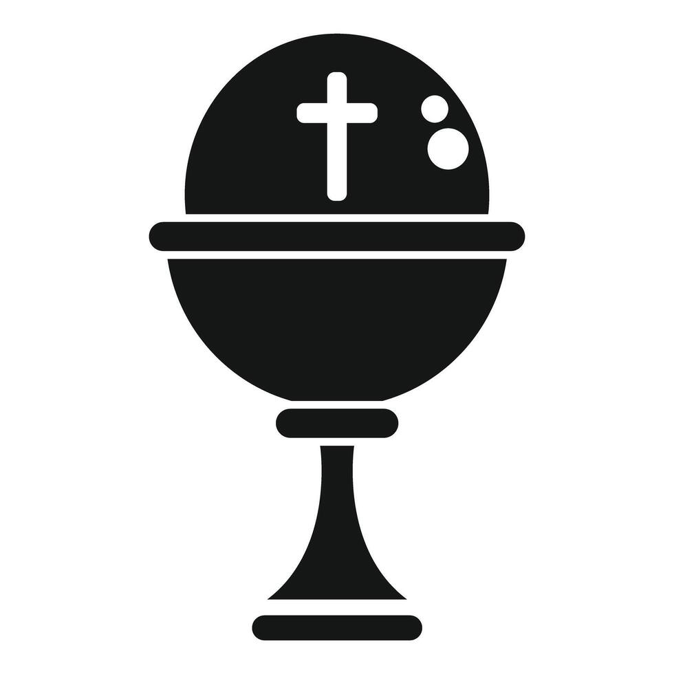 Christian holy water font standing on elegant pedestal vector