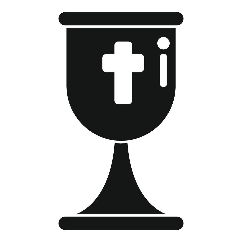 Chalice with a cross representing the holy grail vector