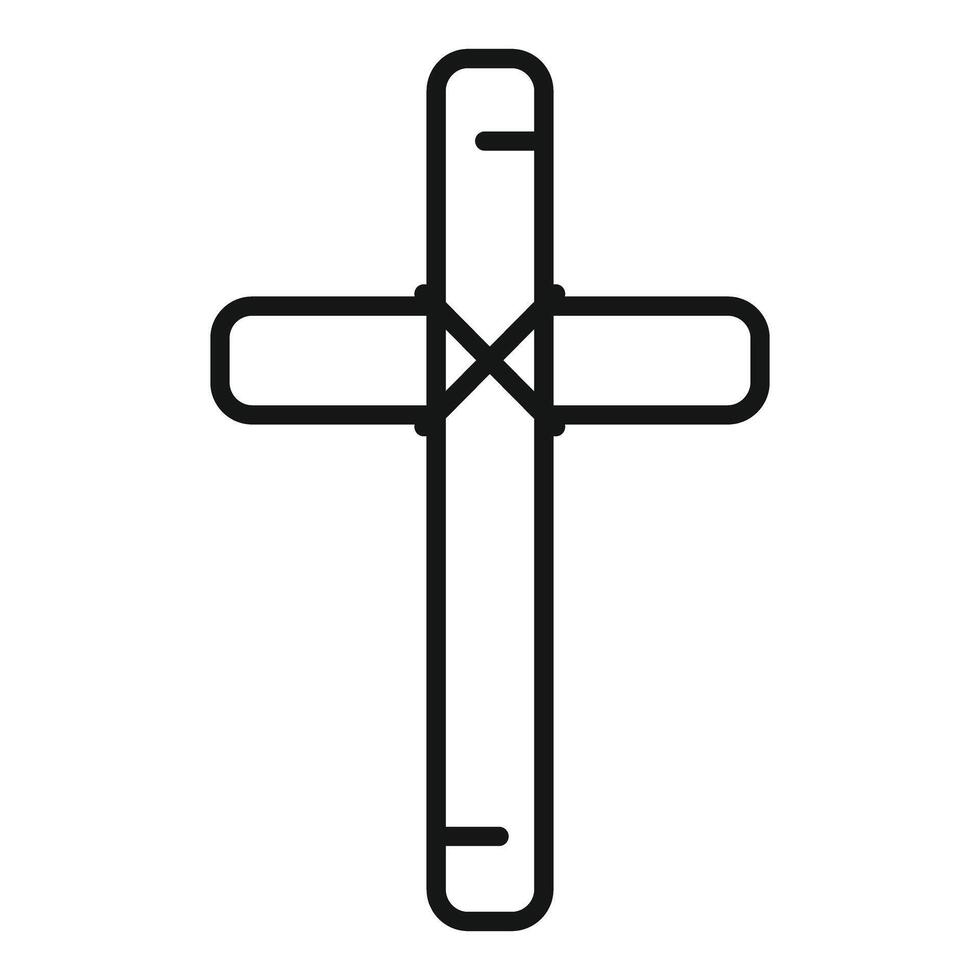 Christian cross symbol representing faith and religion vector