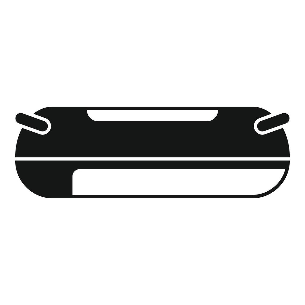 Inflatable rescue raft floating on water for safety vector
