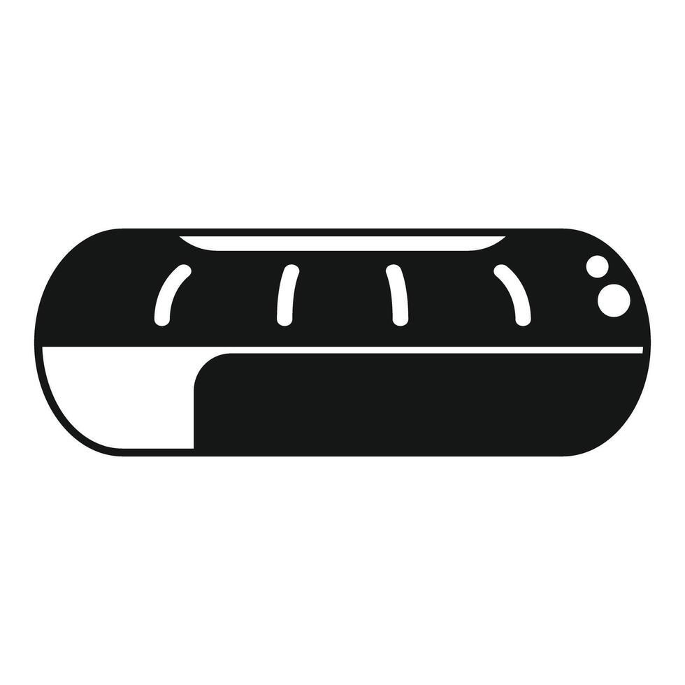 Monorail train moving on railway icon, simple style vector