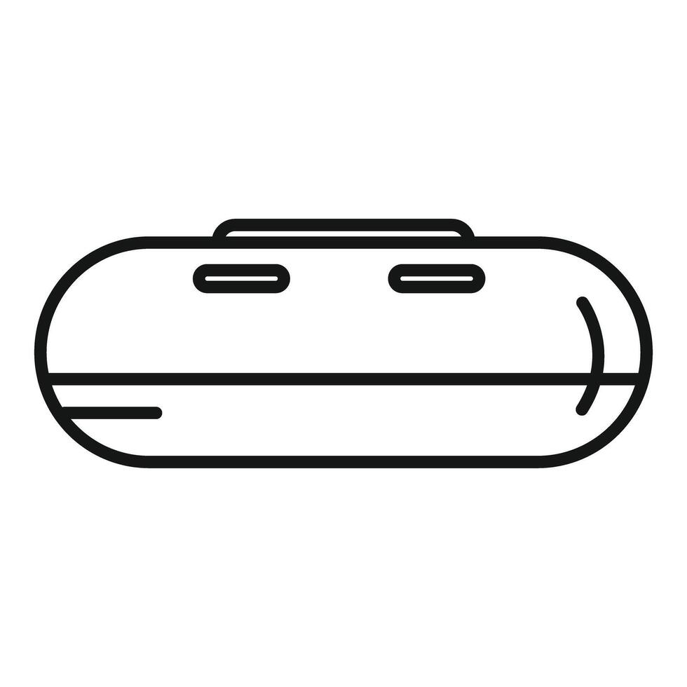 Rubber fishing boat floating on the water vector