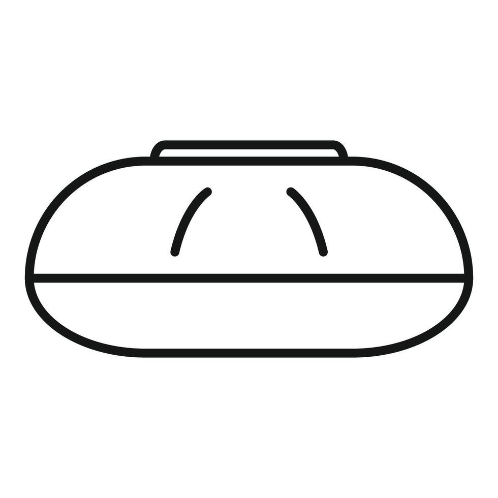 Line icon style illustration of a hovercraft moving on a cushion of air vector