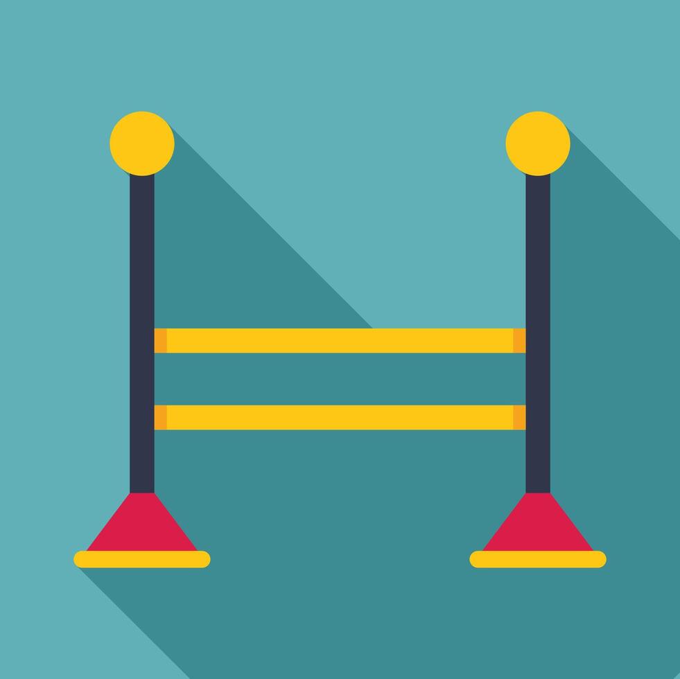 Flat design icon of an obstacle used in show jumping competitions vector