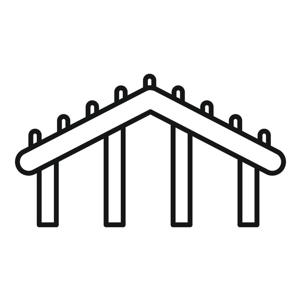 Climbing frame structure on playground for children vector