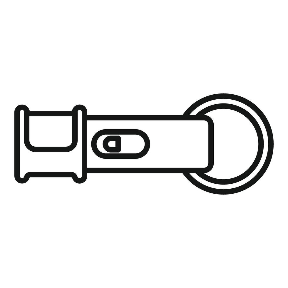 Handheld metal detector showing power button icon vector