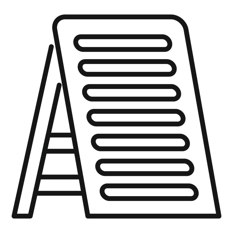 Wooden climbing frame with steps for playground recreation vector