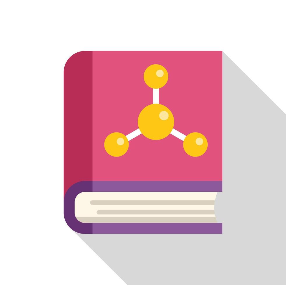 Chemistry textbook illustrating molecular structure with connected atoms vector