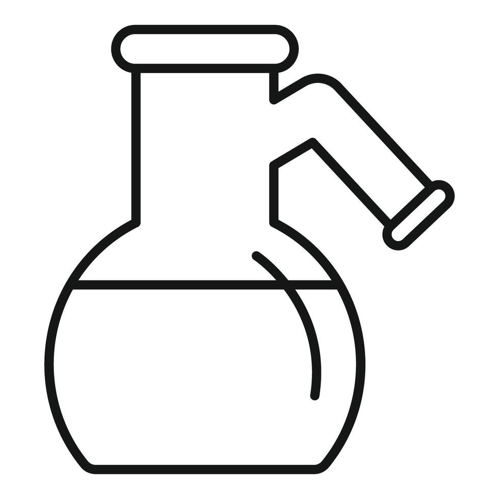 Laboratory glassware containing liquid with output spout vector