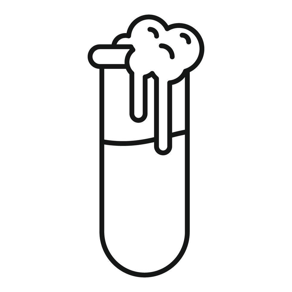 Chemical reaction overflowing from test tube in lab experiment vector