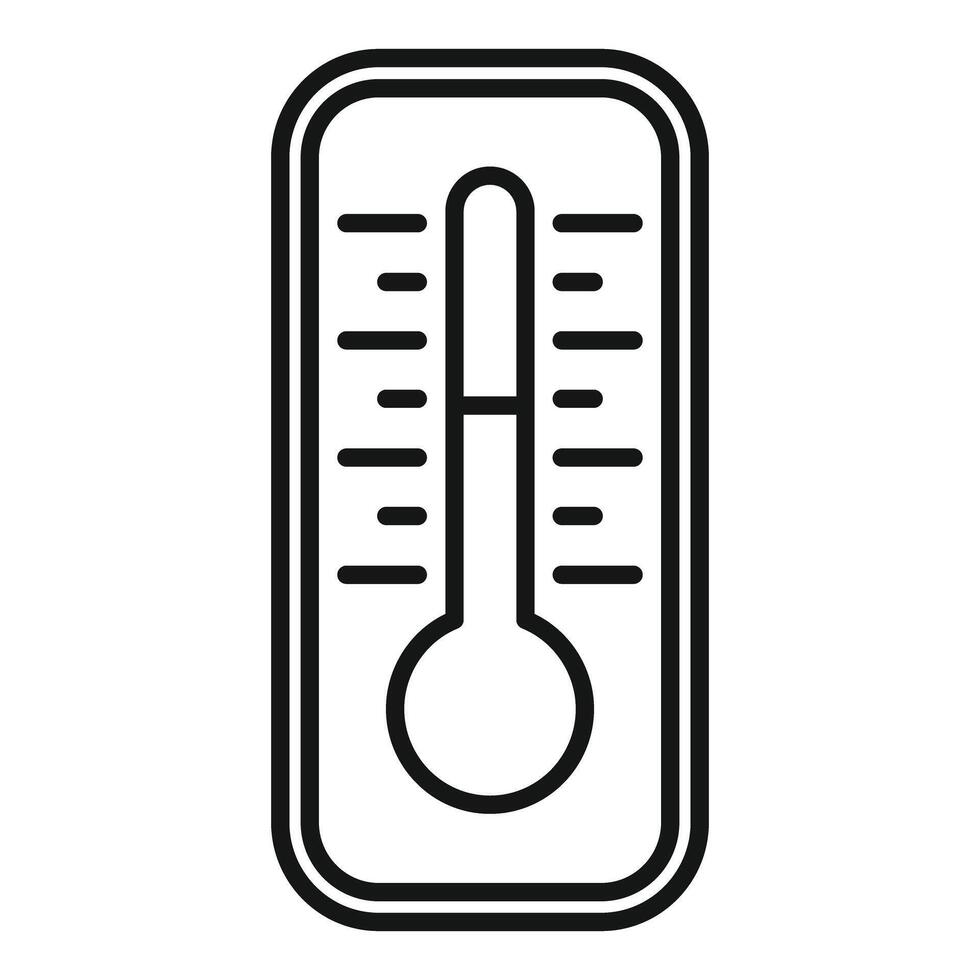 Thermometer icon showing temperature measurement instrument for fever vector