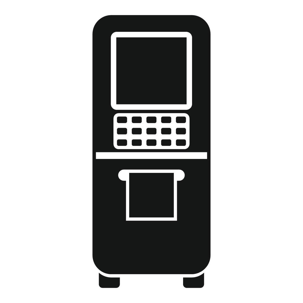 Atm terminal displaying payment screen for making money transaction vector