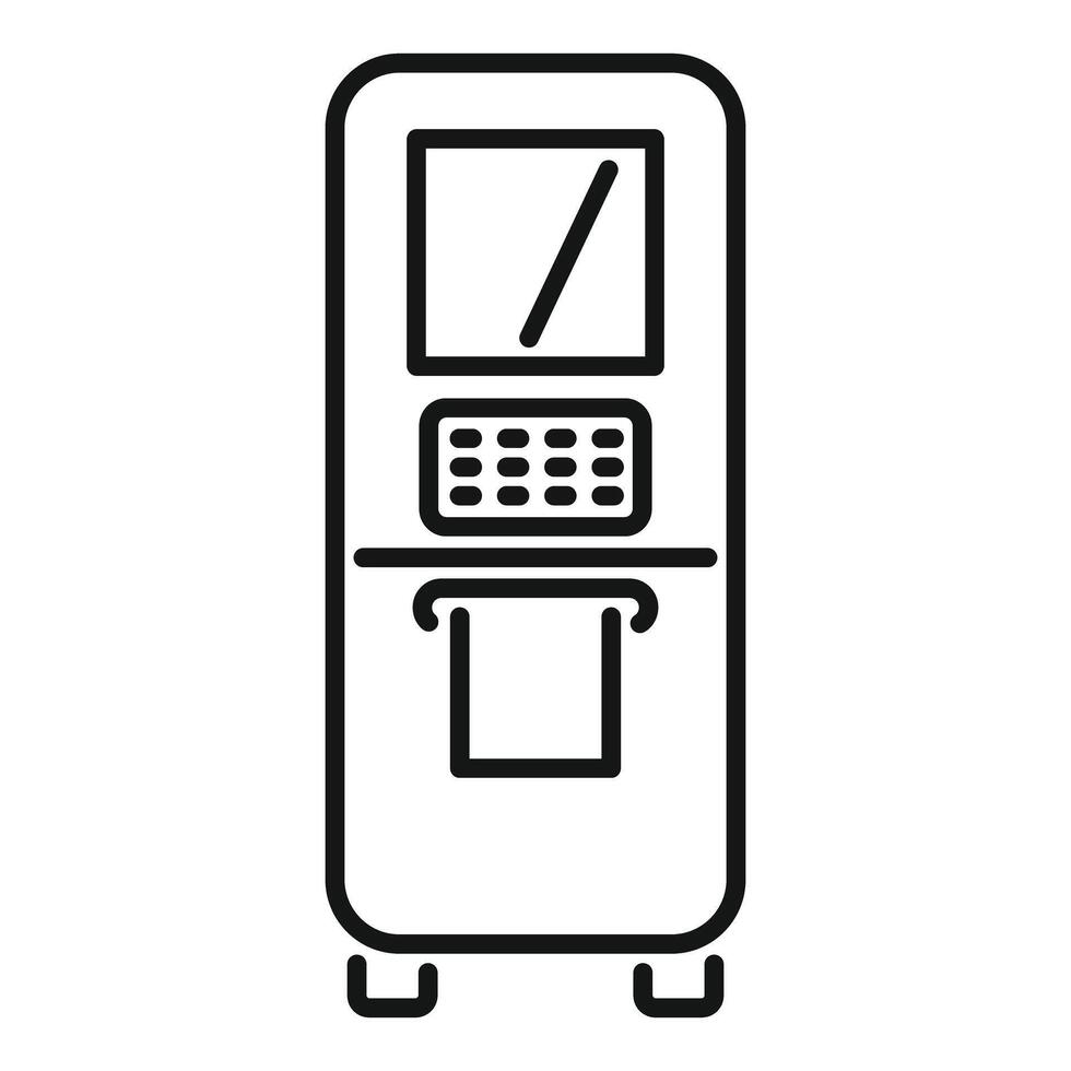 Medical equipment icon showing a blood transfusion device with display and buttons vector