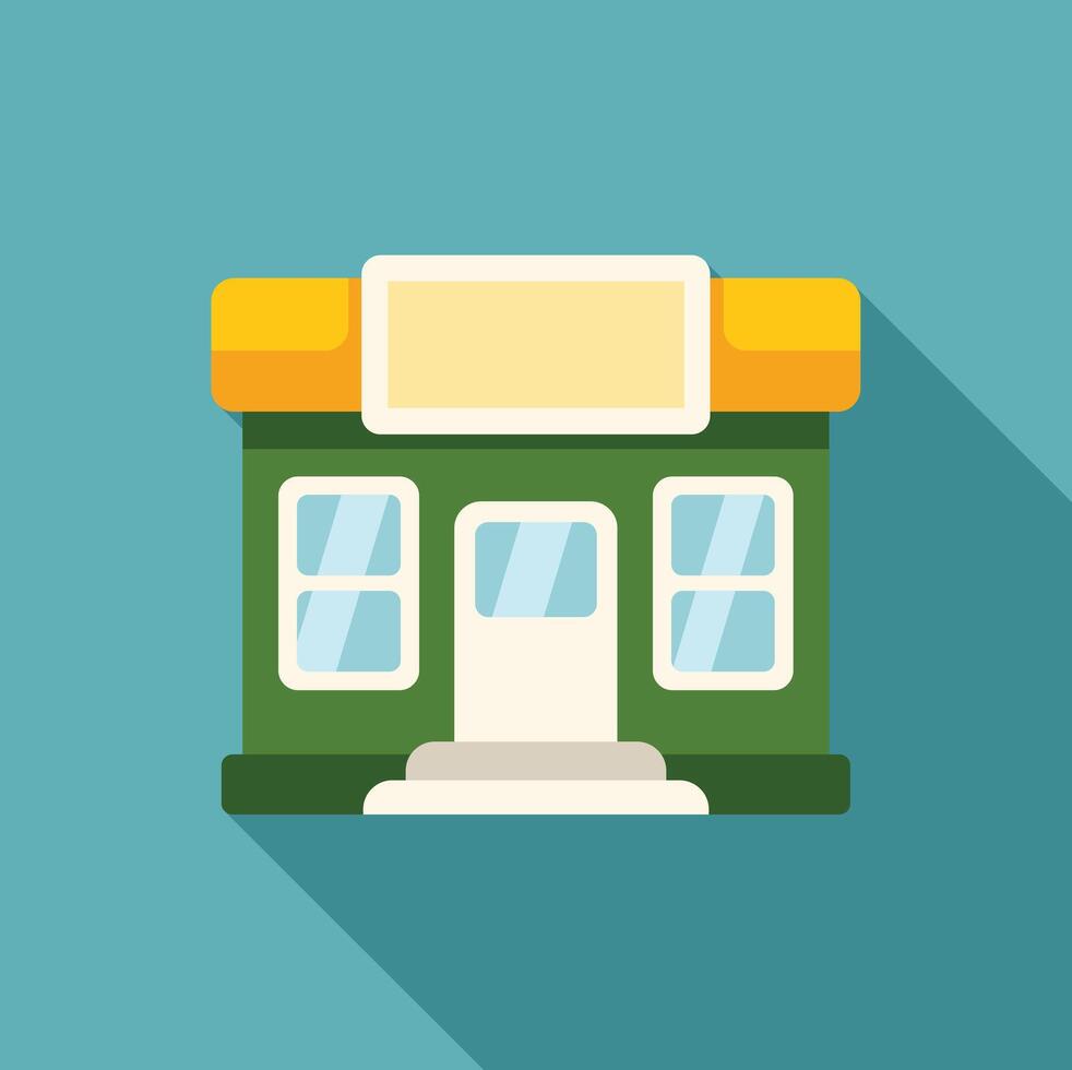 Small business storefront building with sign representing local shop vector