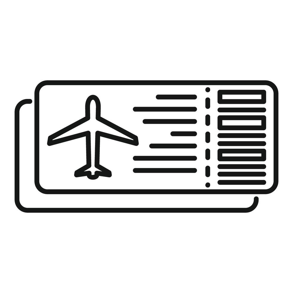 Airline boarding pass ticket for international travel vector