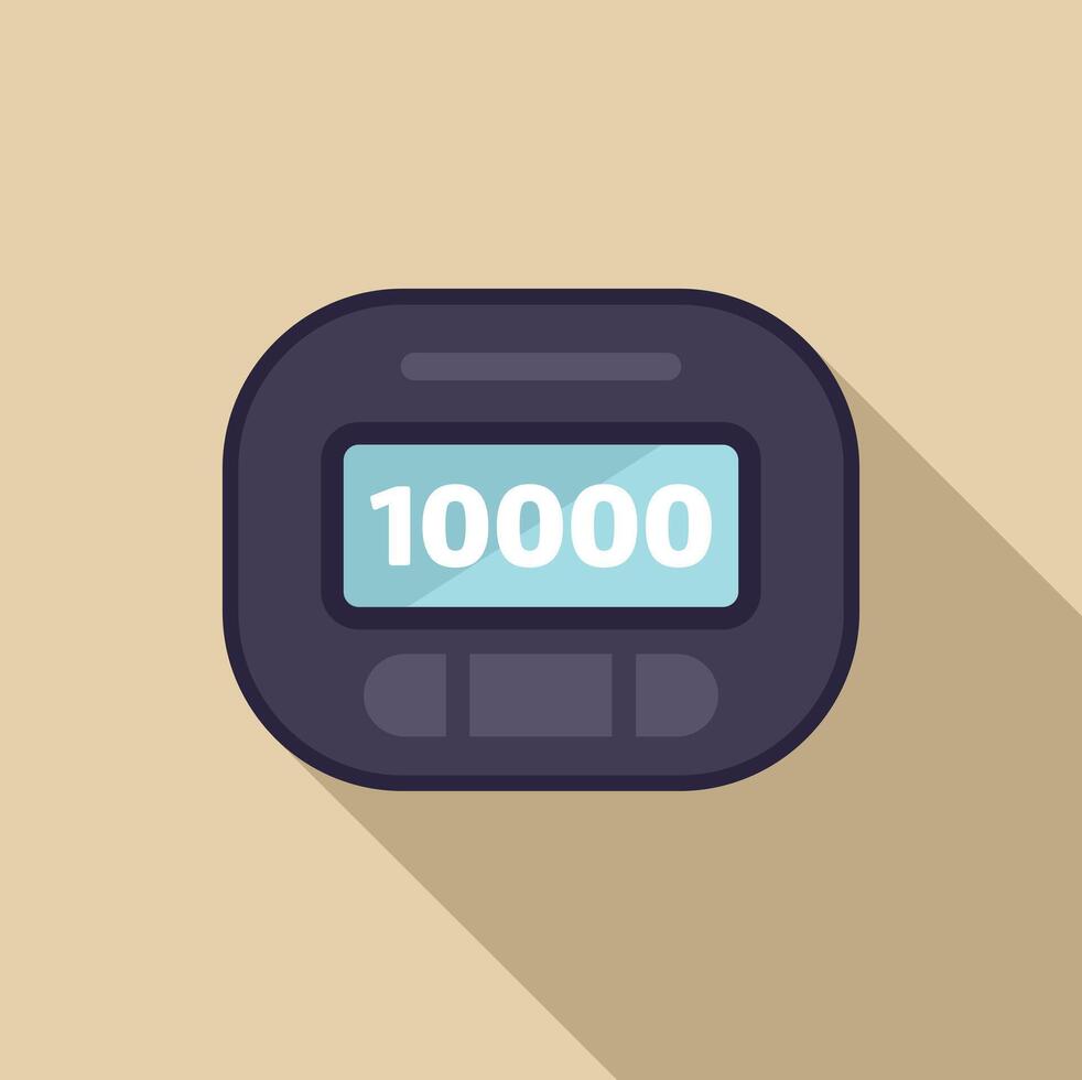 Electronic queue management system showing number 10000 on display vector