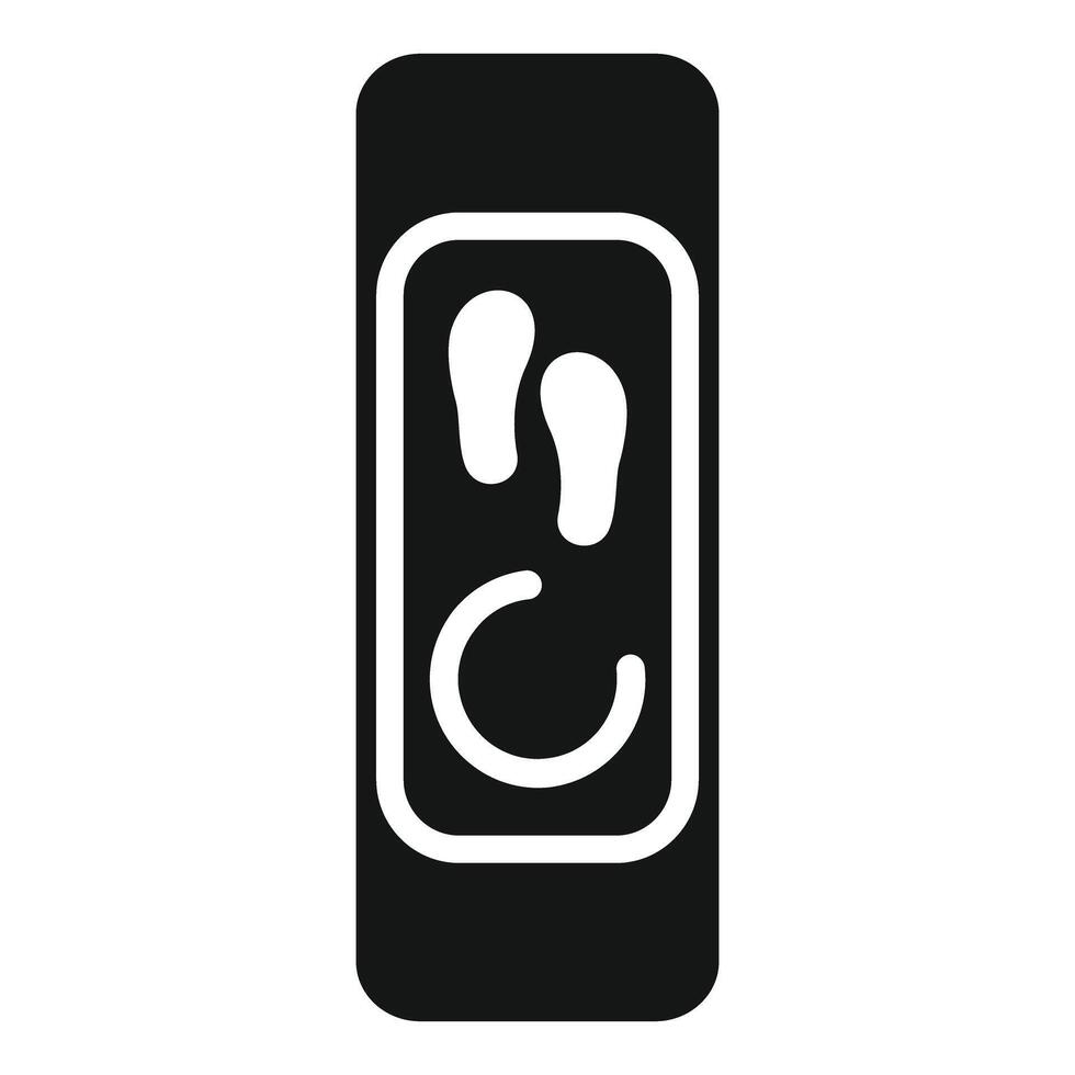 Fitness tracker showing steps and calories icon glyph style 48290810