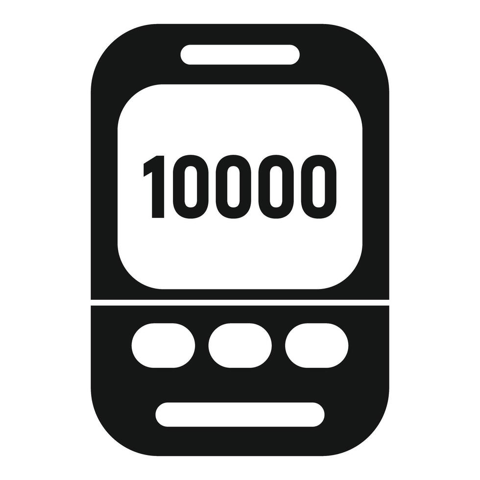 Electronic counter showing ten thousand number icon vector