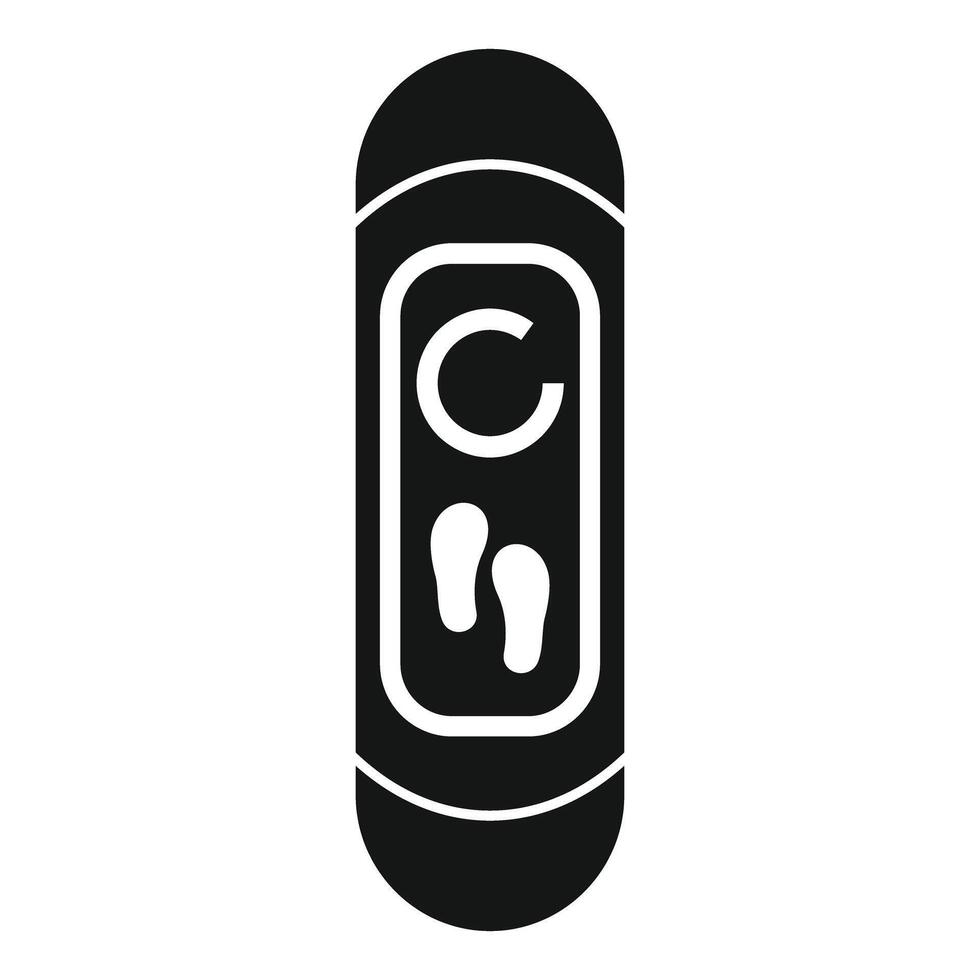 Smart scale measuring body composition icon, simple style vector