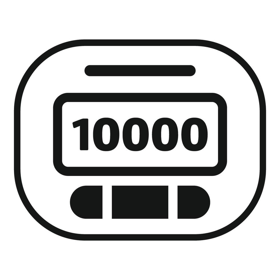 Electronic counter showing 10000 number icon vector