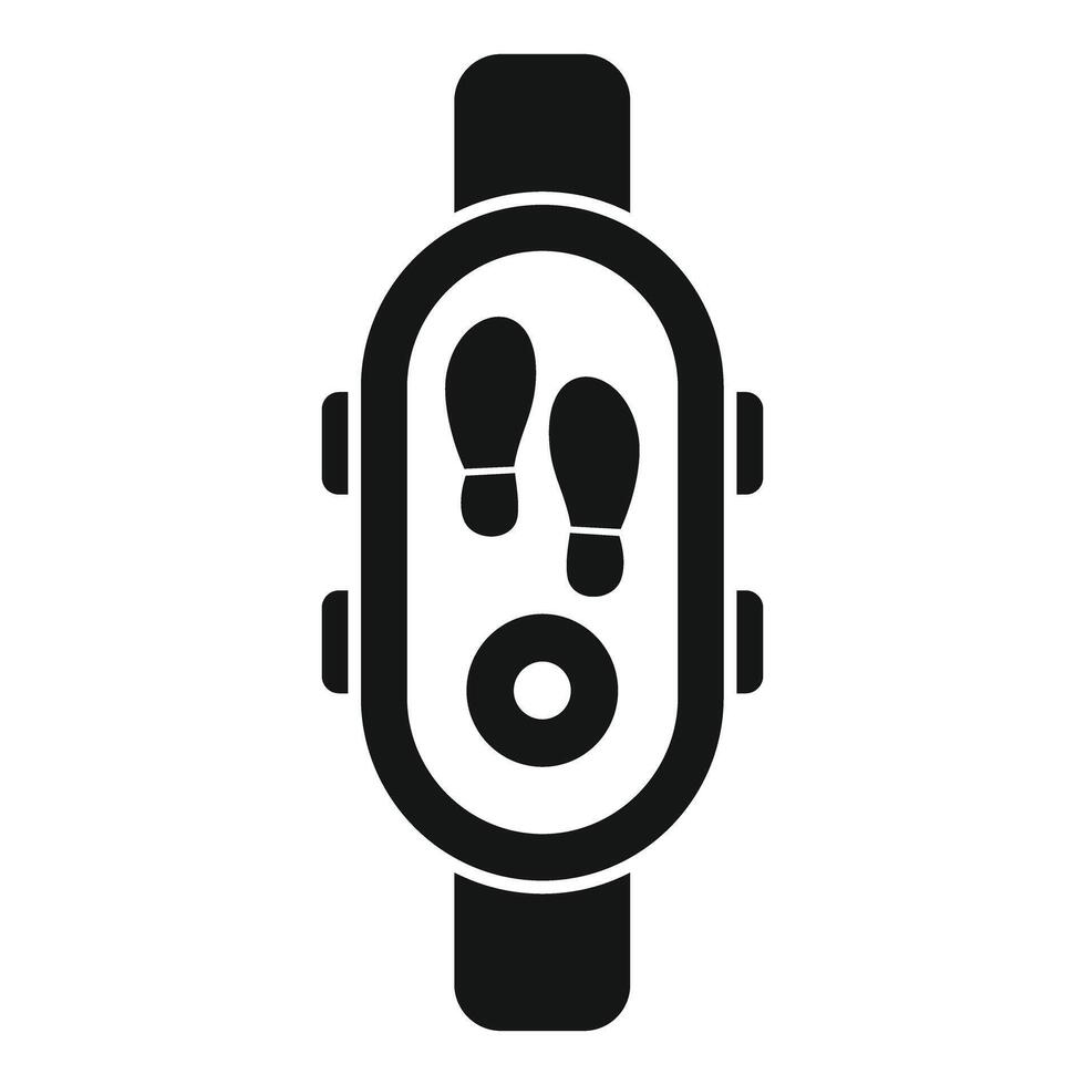 Smart watch showing steps and calories burned icon vector