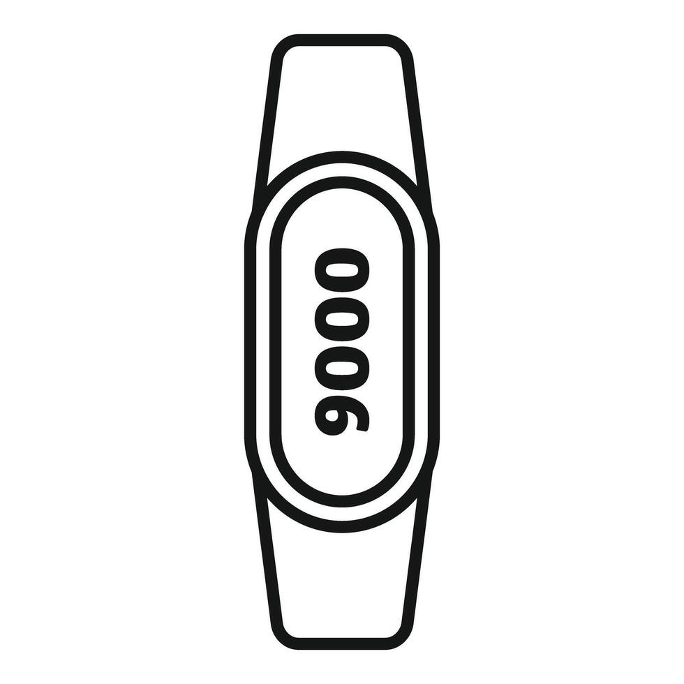 Fitness tracker showing steps walking icon outline style vector