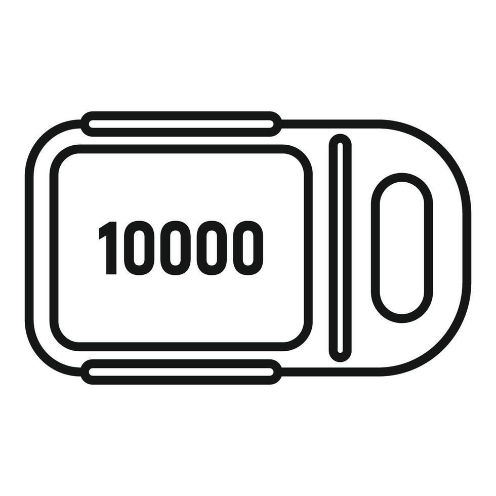 Electronic counter showing 10000 number, simple style vector