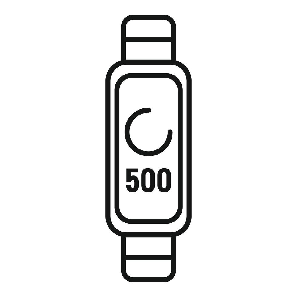 Smart watch showing calories burned icon vector
