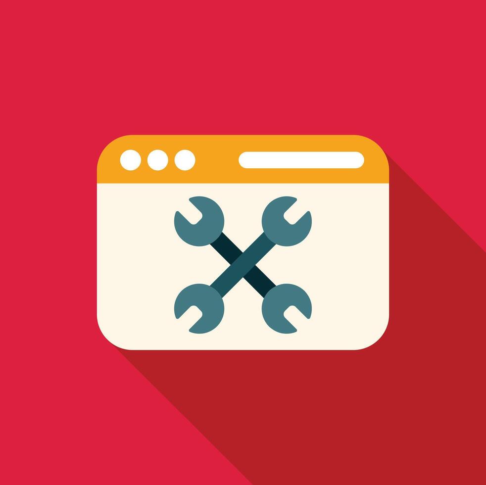 Website under construction showing crossed wrenches vector
