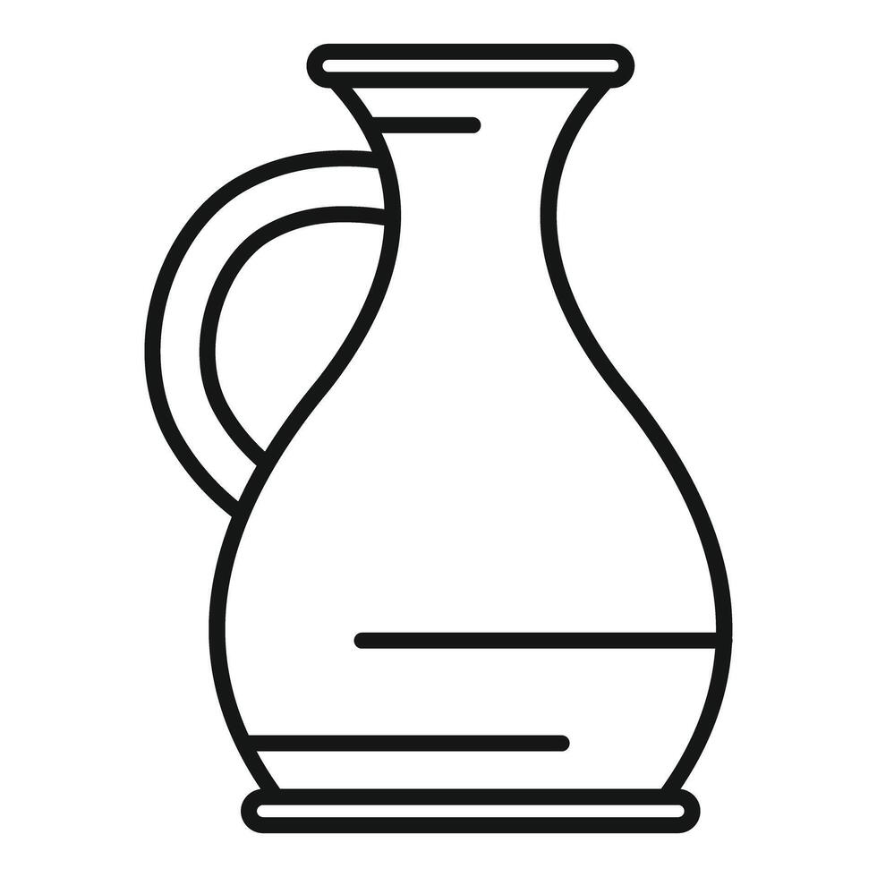 Outline icon of a jug holding water or juice vector